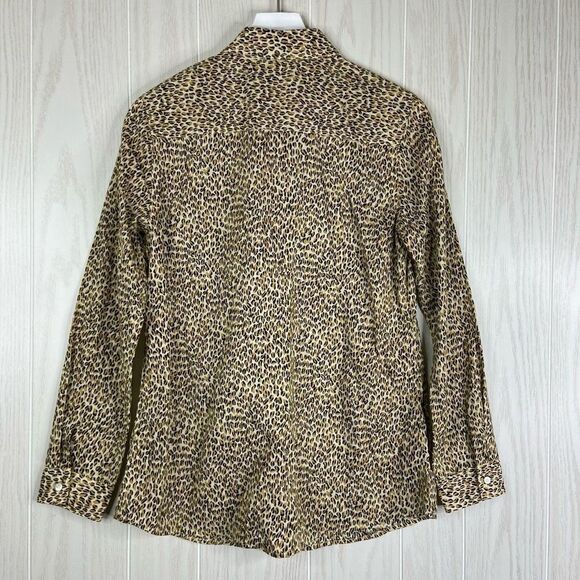 J. McLaughlin Womens Multicolor Leopard Print Long Sleeve Button Up Shirt Medium - Picture 5 of 6